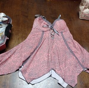 Native Pink and Gray Leopard Print Intimates